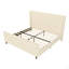 Base de lit tapissier en velours côtelé de 50,7 po de hauteur avec oreilles verticales et pied de lit haut, aucun sommier nécessaire-1049332804