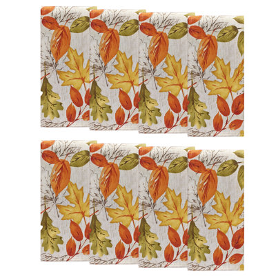 Rhoton Autumn Leaves Polyester Square Napkin