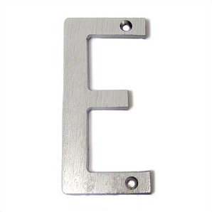4 po  lettre de maison Villa, Chrome brossé, E