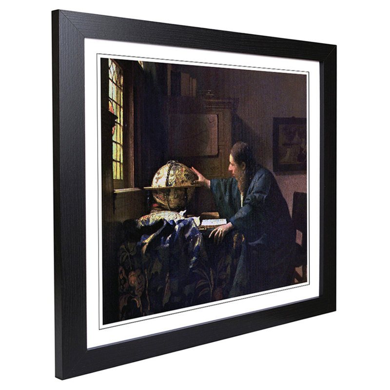 Johannes Vermeer - Single Picture Frame Painting, Black