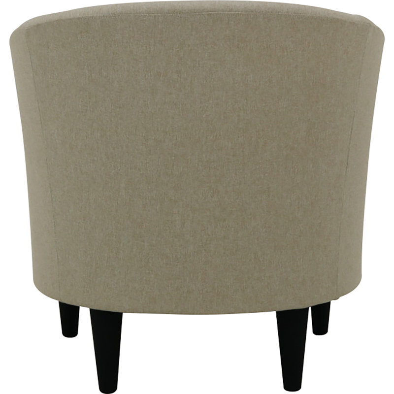 Fauteuil demi-tonneau l 31,5 po Kronos, Polyester famille sable, Noir