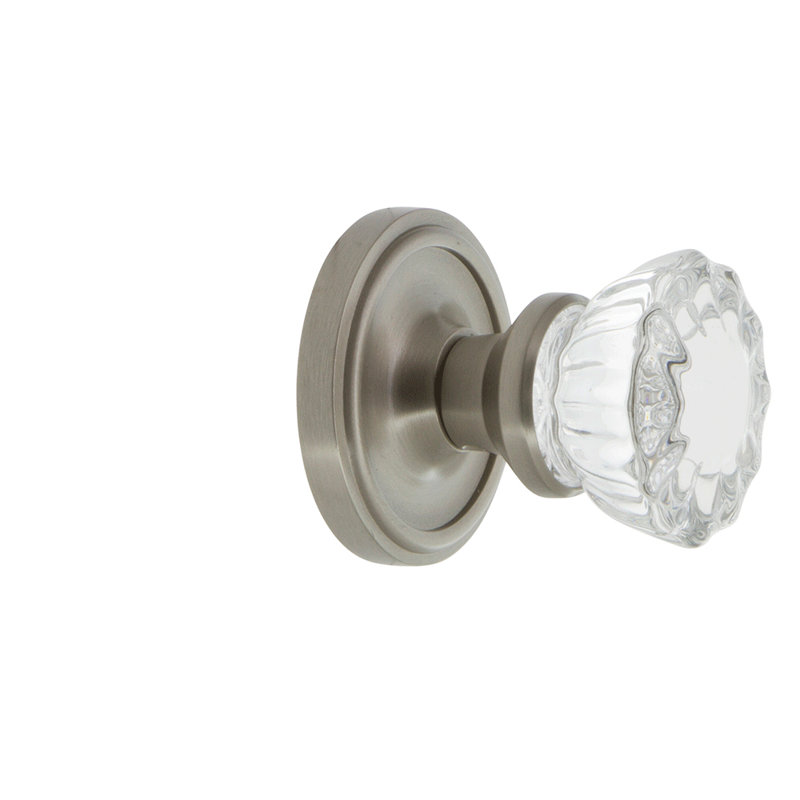 Classic Rosette with Crystal Door Knob