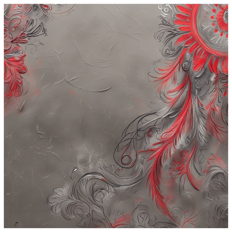  Couvre-lit floral gris, Double
