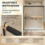 Porte de douche coulissante double encadrée l 56 à 60 po x H 70 po avec verre trempé épais de 1/4 po (6 mm)-132793538