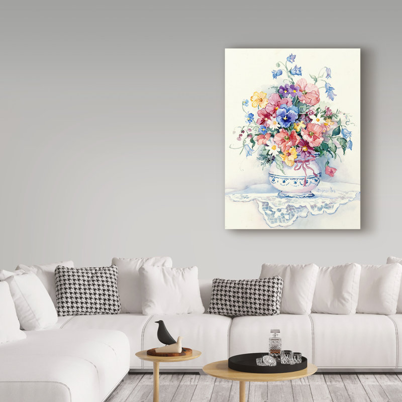 « spring bouquet 1 », reproduction de peinture à l’acrylique sur toile tendue, H 19 po x l 14 po x P 2 po