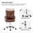  Lundgren Modern 22.2'' W Faux Leather Swivel Task Office Chair with Tufted Back-471402549