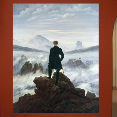 Adhésif décoratif «The Wanderer» au-dessus de la mer de brouillard (1818)