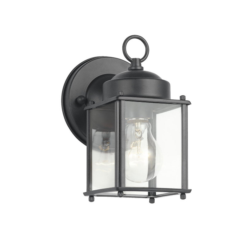 Caroline Steel Wall Light, Painted Black