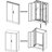 Black Storage Cabinet, Adjustable Height Dividers, Handle Locks, Spring Loaded Door Metal Exquisite-754320521