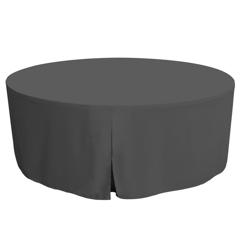 Tablevogue Round Table Cover, Charcoal, 72" L x 72" W