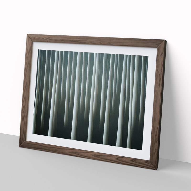 XH1022-600X An Elegant Summer Forest - Single Picture Frame Painting, 34cm H x 46cm W x 2cm D, Walnut