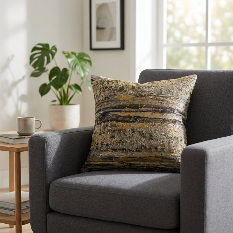 Oreiller de luxe Wildflower Icy, 12 po x 25 po, Coussin lombaire