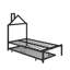 Lit plateforme en métal avec lit gigogne Ardys-420036825-420036824