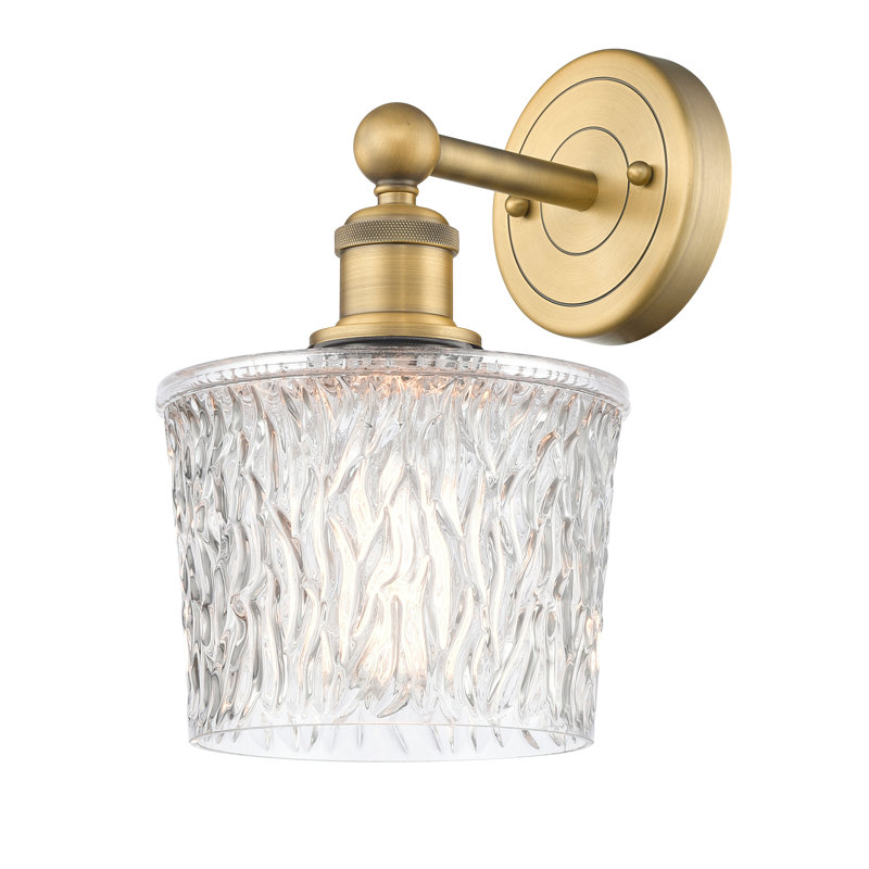 Feigin Armed Sconce, Brushed Brass