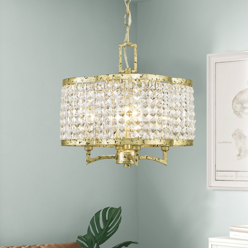 Belisle 4 - Light Gold Unique/Statement Pendant, Winter Gold