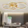 Frasher Classic Golden Loops Energy Efficient 5-Light 110cm LED Semi Flush Mount