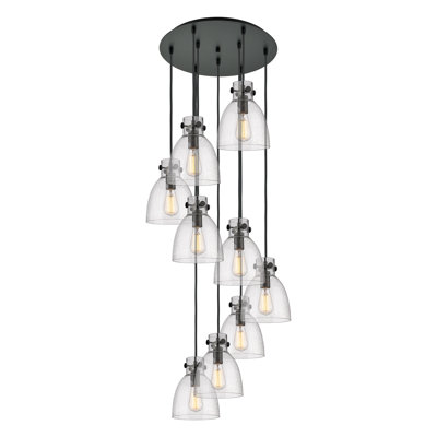 Luminaire suspendu grappe 9 lumières Amrith