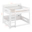 Lit superposé grand sur grand avec tablettes de rangement et ports USB, lit superposé en bois massif avec échelle et garde-corps-123077618