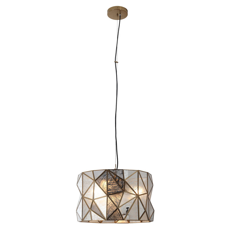 Luminaire suspendu 3 lumières Metropolitan Geo-Gem, 3, 12.25" H x 20" W x 20" D