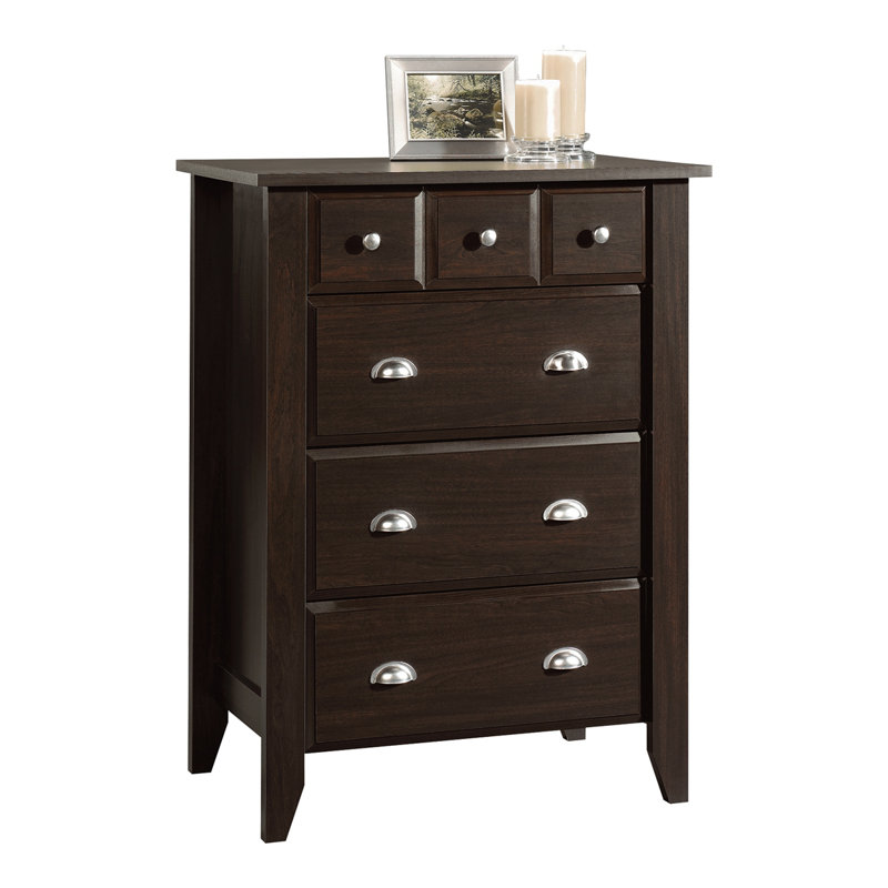 Commode 4 tiroirs, finition noire