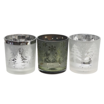 3.15'' H Glass Tabletop Tealight Holder