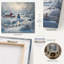 Tranquil Winter Barn: Snowy Countryside Landscape, art sur toile-1140374719