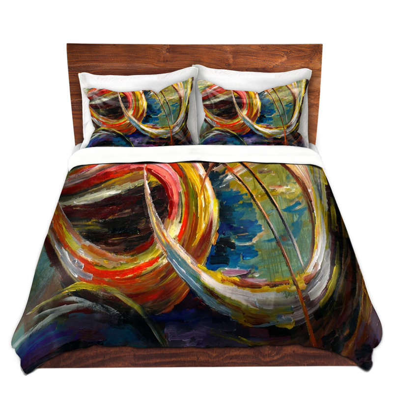 Polyester Abstract Duvet Cover, 1 Queen Duvet Cover + 2 Standard Shams