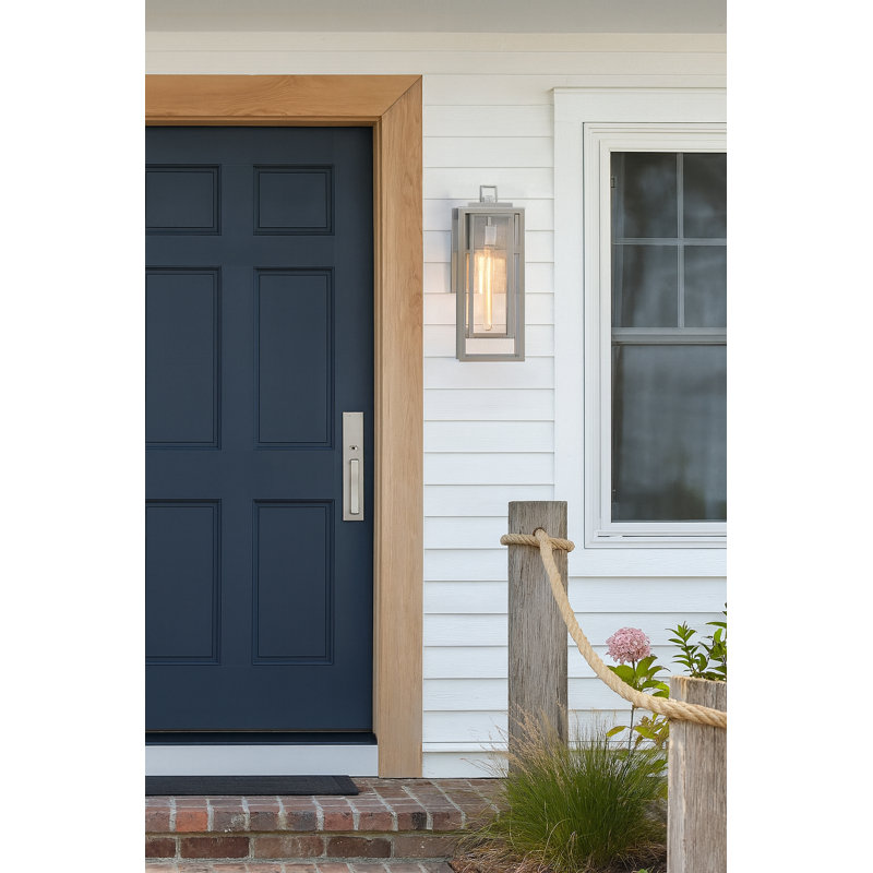 Wall Light, 27" H x 9" W x 8.5" D, Satin Nickel