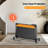 1500 W Electric Ceramic Heater In Black With Tip-over Protection, Remote Control