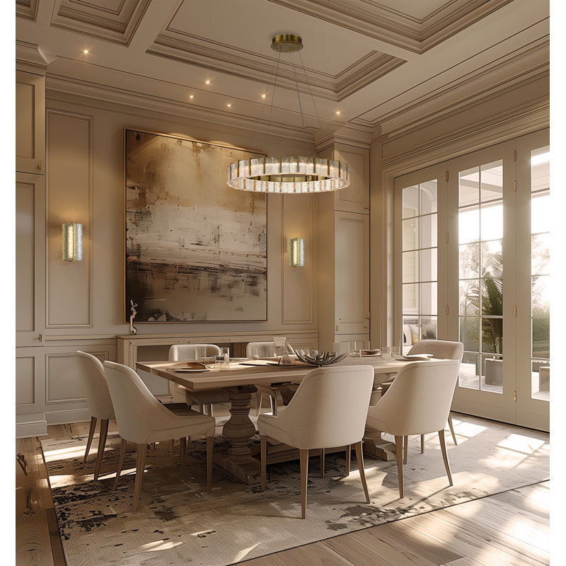 Sevryn 1 - Light Metal LED Chandelier, 77.52" H x 27.55" W x 27.55" D