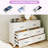 6 Drawer Dresser for Bedroom, 30 Inch Low Profile Dresser with Storage Drawers, White Metal Chest for Closet, Hallway, Entryway, Steel Bedroom Furniture with Quiet-Glide Rails-578291934