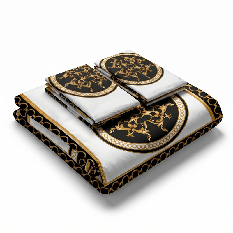 Ensemble de housse de couette Baroque Medallion 3D2