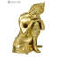 Figurine bouddhiste tibétaine assise à la main en laiton