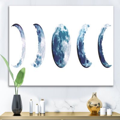Magic Blue Moon Phases - impression sur toile tendue