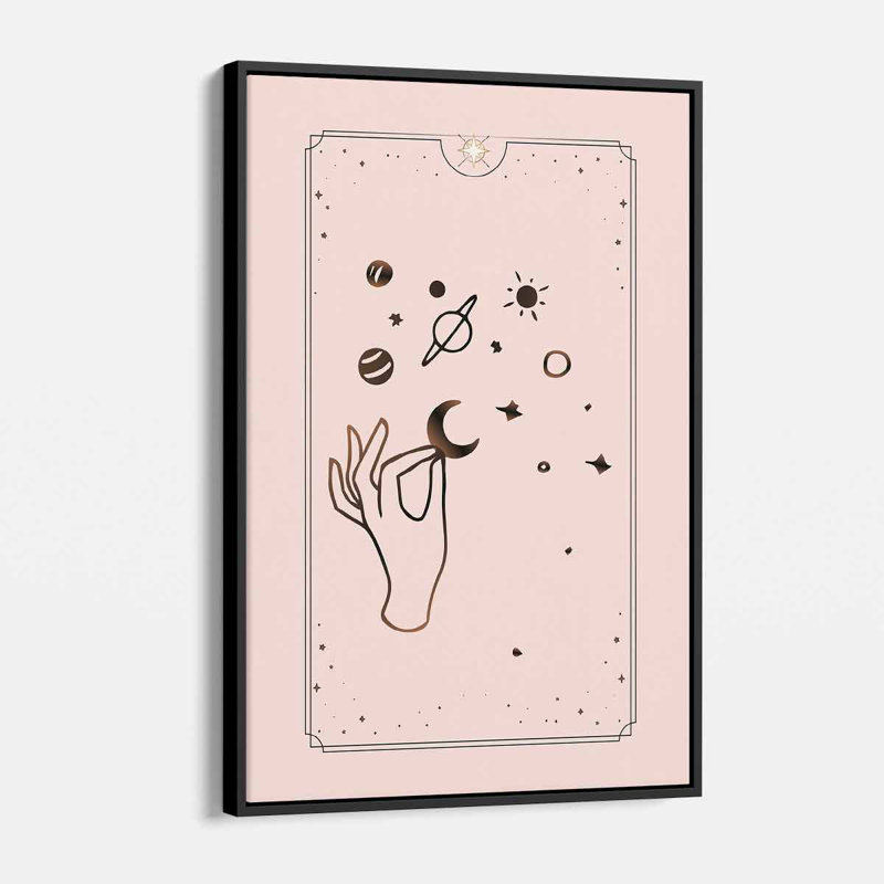 Impression sur toile Gitta, H 16 po x l 12 po, Cadre noir