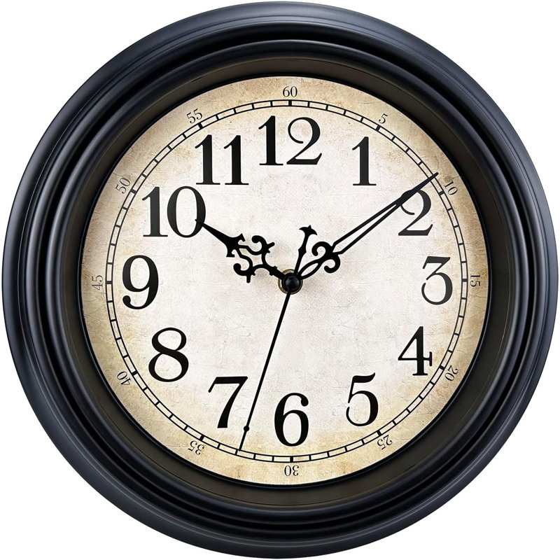 Wall Clock, Retro Black