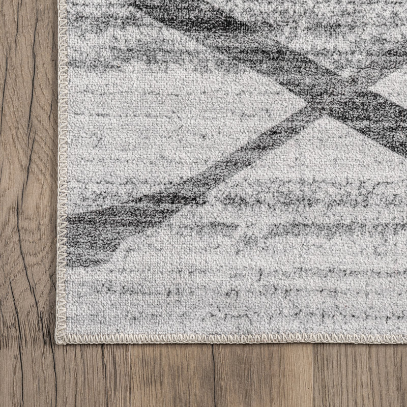 Trellis Trellis Machine Washable Area Rug for Living Room Bedroom Dining Room Kitchen, Runner 2'6" x 8'