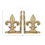 Serre-livres décoratif en métal vieilli fleur de lis-1151894881
