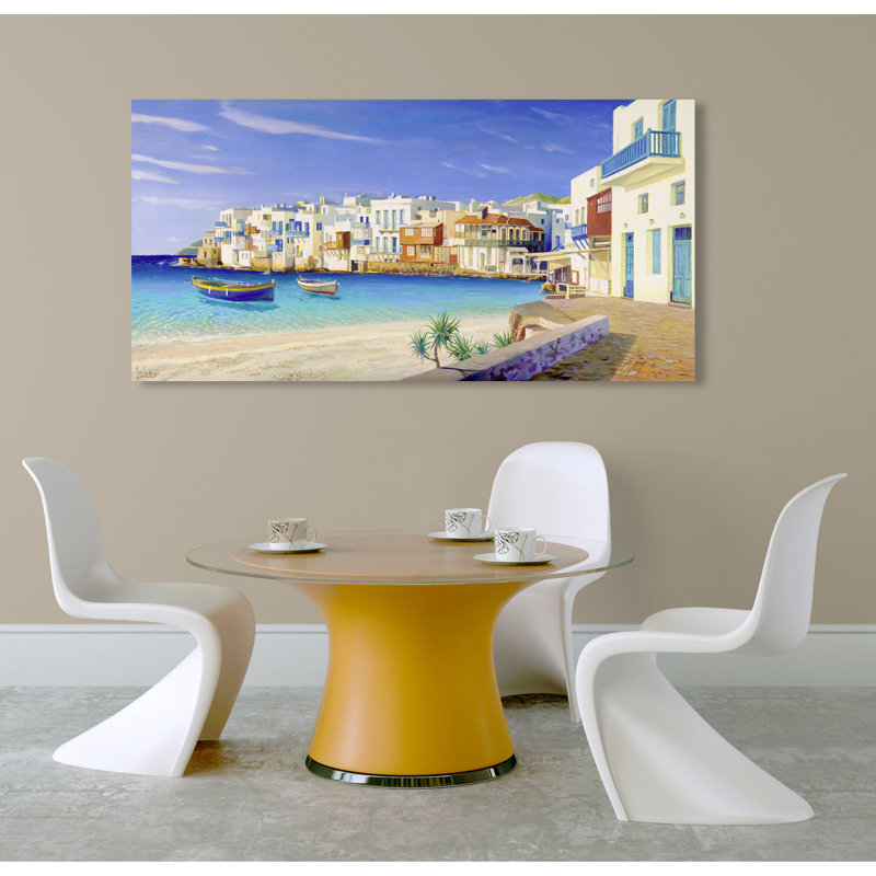 Mykonos by Adriano Galasso - Wrapped Canvas Print, 35 cm H x 70 cm W
