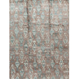 Ikat Area Rug in Rust/Gray/Beige