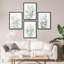 "Fleurs sauvages vertes, art floral moderne, impressions encadrées, affiches, petit art mural pour la salle de bain" - 4 pièces-101825690-101825688