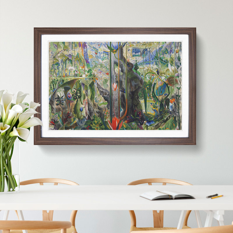 Tree of My Life by Joseph Stella - Picture Frame Painting, Walnut, 48cm H x 65cm W x 2cm D
