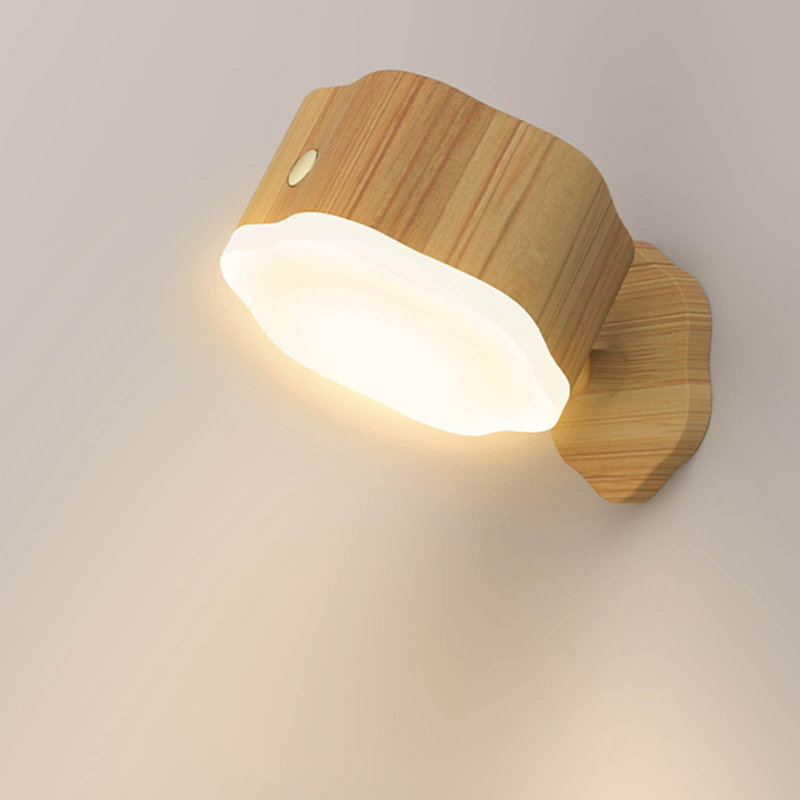 Lampe frontale à miroir Creative, lampe de bureau rotative pour la protection des yeux, lampe de chevet rechargeable de type C, lampe de chevet portable