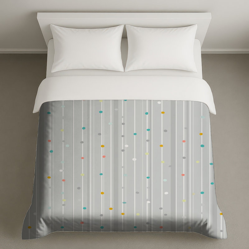 Housse de couette à pois moderne, Très grand lit