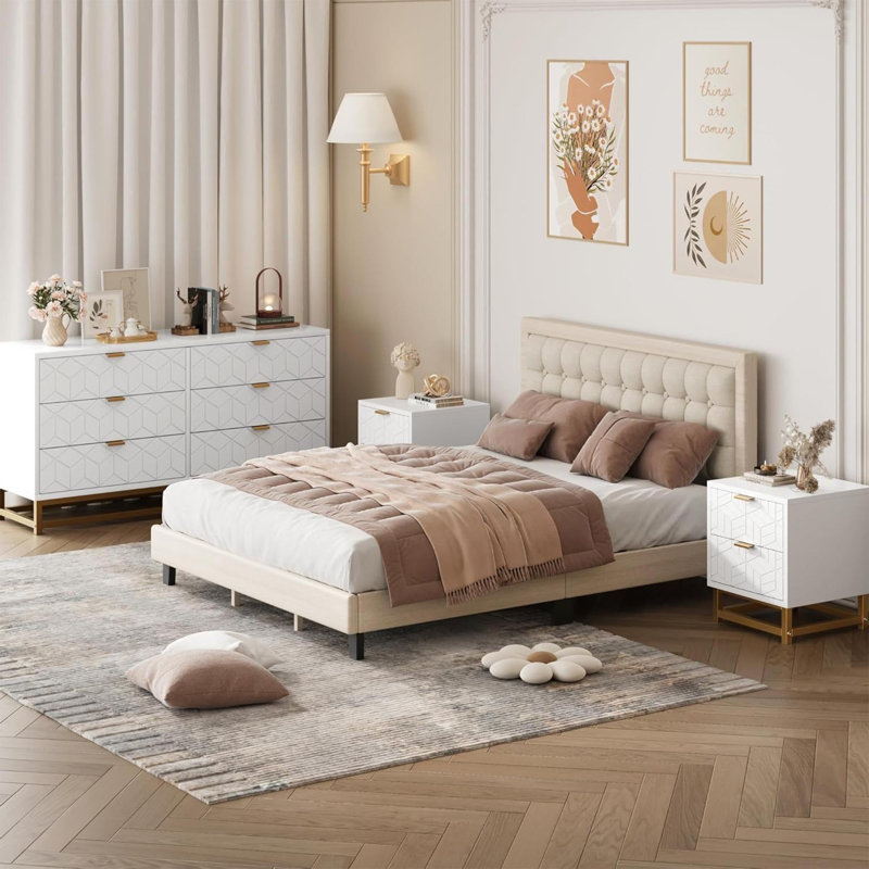 Drawer Dresser, Small Dresser&Chest of Drawers, Modern Nightstand for Bedroom, End Table with Drawer, White
