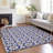 Washable Floral Indoor / Outdoor Rug-1096626126