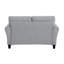 Causeuse moderne 1 pièce avec accoudoirs arrondis rembourrés en tissu texturé et coussins attachés, idéale pour la décoration de salon transitionnel-1840870500