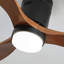 52 Inch Ceiling Fan With Lights 3 Solid Wood Fan Blade Noiseless Reversible Motor Smart Remote Control-540729251-540729240