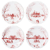 Country Estate Winter Frolic Party Plate Assorted 4 - Piece Set