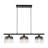 3 - Light Gradient Smoky Bell Shade Kitchen Island Linear Pendant